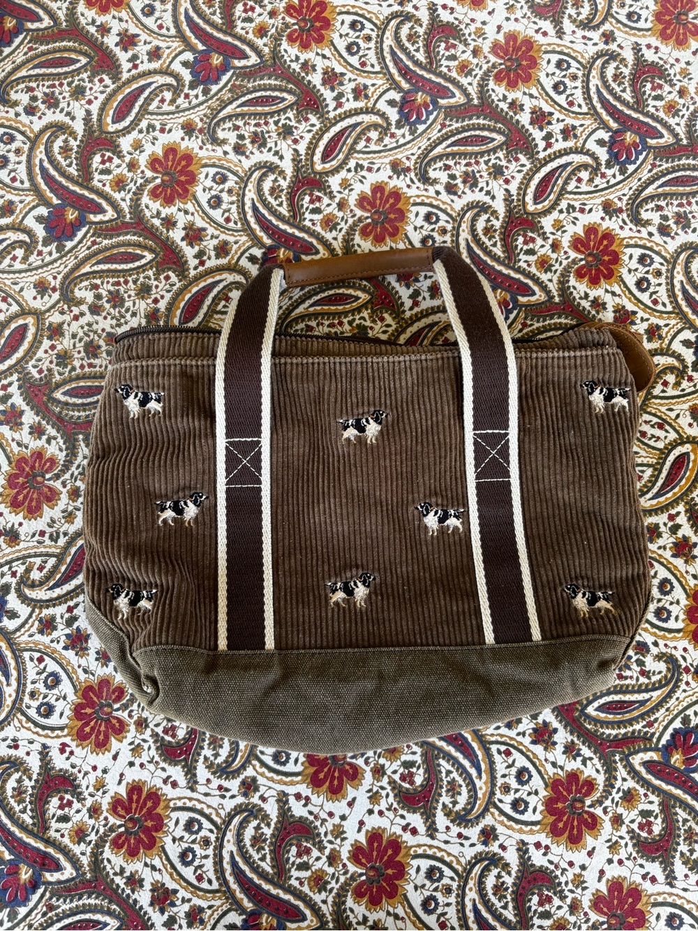 Vintage LLBean Corduroy Tote Bag
